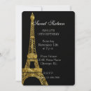 Search for eiffel tower sweet 16 invitations Chic