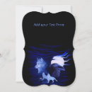 Search for wolves invitations Blue