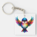 Search for rainbow bird key rings Colourful
