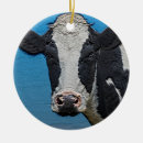 Search for black and white cow christmas tree decorations Holstein