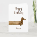 Search for dachshund birthday cards Watercolor