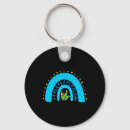 Search for autism support key rings Rainbow