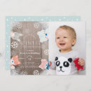 Search for winter woodland birthday invitations Polar bear