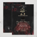 Search for red gold 75th birthday invitations Flowers