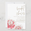 Search for pink peony bridal shower invitations Watercolor