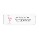 Search for cute flamingo return address labels Simple