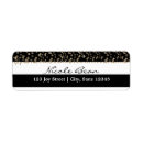 Search for black white stripe return address labels Gold