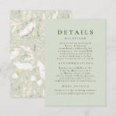 Search for green and gold wedding enclosure cards Information