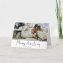 Search for modern script christmas cards Single photo