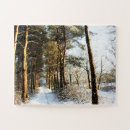 Search for snow scene puzzles Woodland