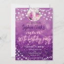 Search for purple 30th birthday invitations Glitter
