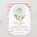 Search for alpaca baby shower invitations Blush pink floral