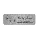 Search for faux silver return address labels Sparkle