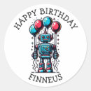 Search for robot stickers Birthday party
