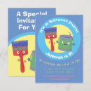 Search for paintbrush invitations For kids