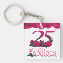 Search for 25th birthday key rings For her