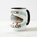 Search for brown trout mugs Catch and release