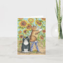 Search for cat and sunflowers cards Garden