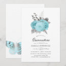 Search for aqua silver invitations Chic
