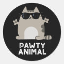 Search for funny animal pun stickers Cat lover