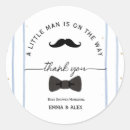 Search for moustache baby shower stickers Thank you