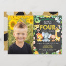 Search for jungle 4th birthday invitations Party animals