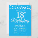 Search for light blue 18th birthday invitations String lights