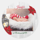 Search for babys first christmas stickers Winter baby shower