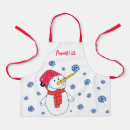 Search for christmas snowman aprons Snowflakes