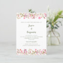 Search for pink floral border wedding invitations Simple