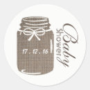 Search for mason jar burlap stickers Baby shower