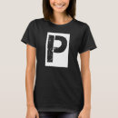 Search for letter p tshirts Black