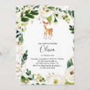 Search for deer 1st birthday invitations Girl