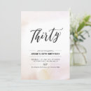 Search for watercolor 30th birthday invitations Simple