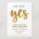 Search for glitter engagement party invitations She said yes