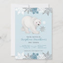 Search for polar bear baby shower invitations Winter wonderland