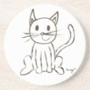 Search for cute cat drawing coasters Kitty