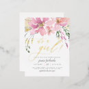 Search for pink gold baby shower invitations Flowers