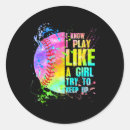 Search for playing softball stickers Athlete