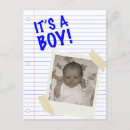 Search for its a boy announcement postcards Blue