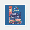 Search for christmas train napkins Snow