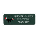 Search for cat christmas return address labels Whimsical