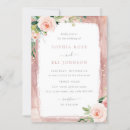 Search for floral border wedding invitations Blush