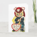 Search for vintage cat valentines day cards Red