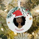 Search for black santa christmas tree decorations Melanin