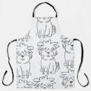 Search for cat doodle aprons Black