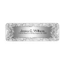 Search for silver damask return address labels White