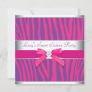 Search for hot pink zebra invitations Sweet
