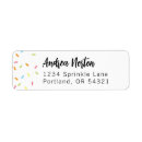 Search for rainbow sprinkles return address labels Baby shower