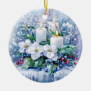 Search for candle christmas tree decorations Holly and berries